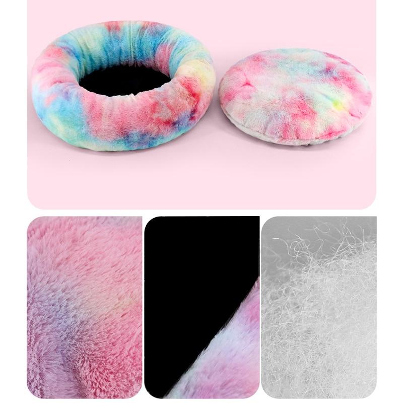 Rainbow Cozy Cat Bed - 20"